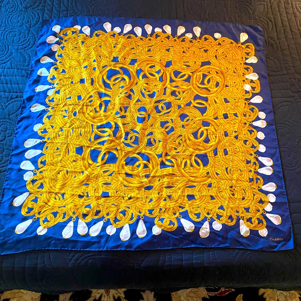 Authentic Chanel silk scarf